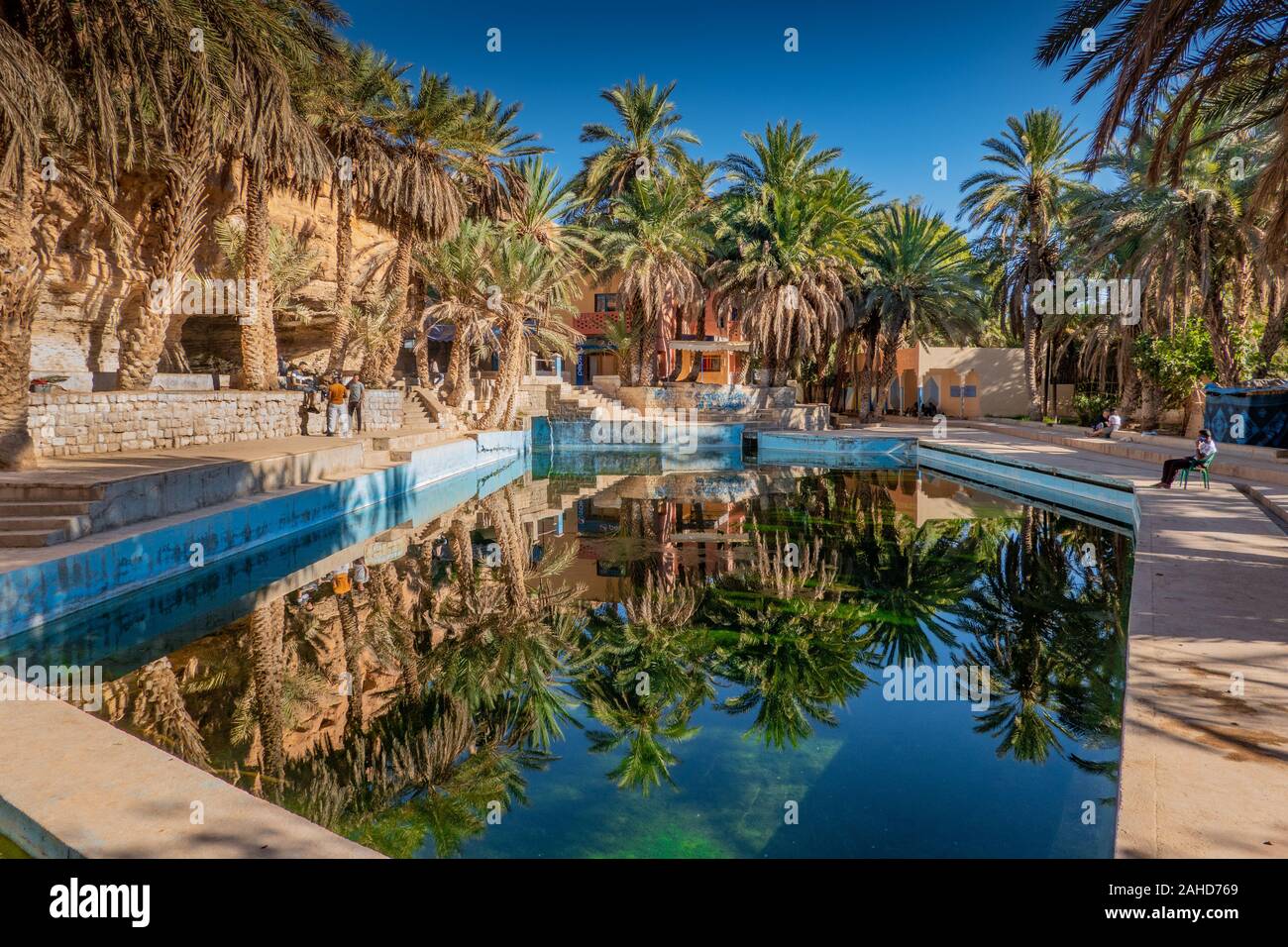 Le Maroc, la source bleue de Meski, 11-06-2019, l'oasis avec sa source naturelle est une excursion favorite place Banque D'Images