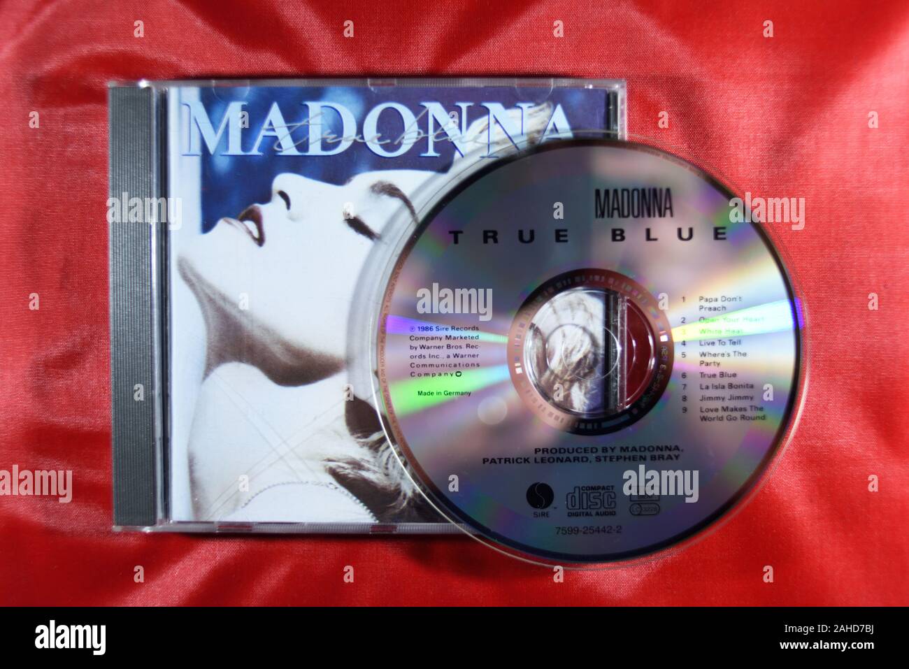 CD de musique, Madonna True Blue. Banque D'Images