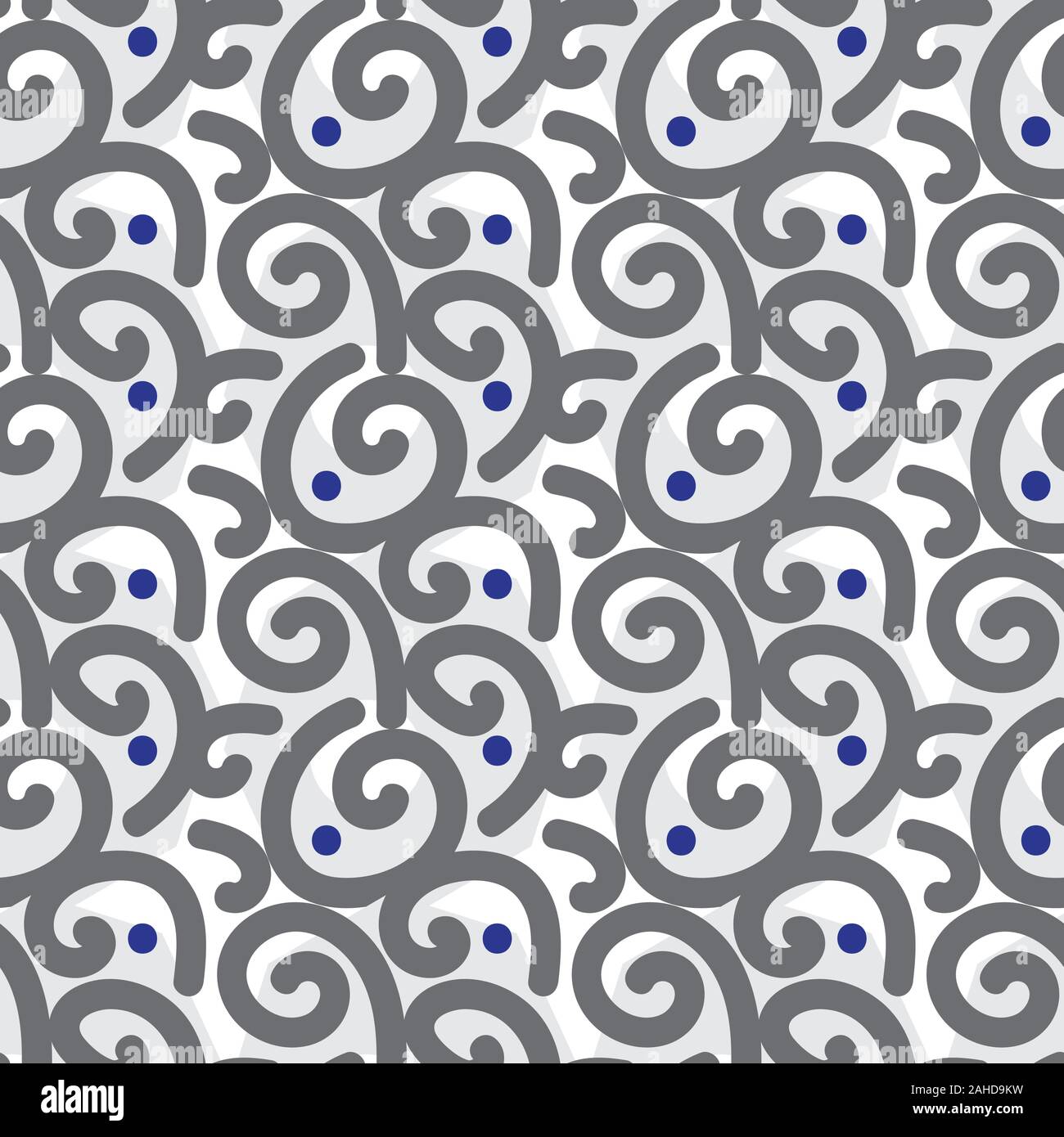 Modèle vectoriel continu avec ornement abstrait gris foncé sur fond clair Illustration de Vecteur
