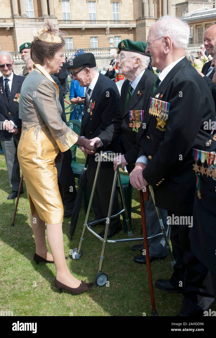 La princesse Royale en tant que Patron de la 'pas oublié la réunion de l'Association des anciens combattants militaires lors d'une garden party dans le palais de Buckingham en 2011. Banque D'Images