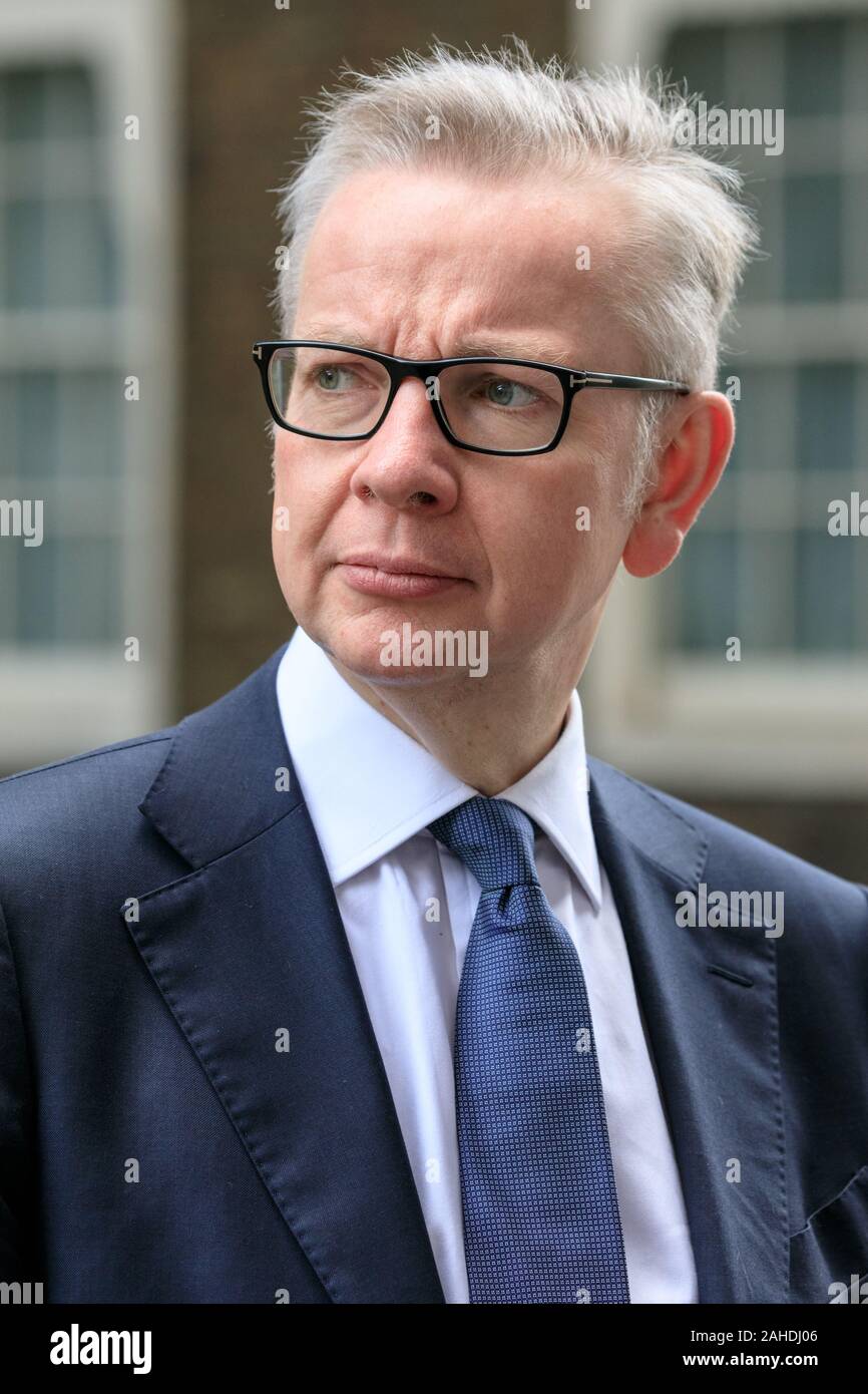 Michael Gove, Ministre du Cabinet, Chancelier du duché de Lancaster, homme politique britannique conservateur, Close up of face Banque D'Images