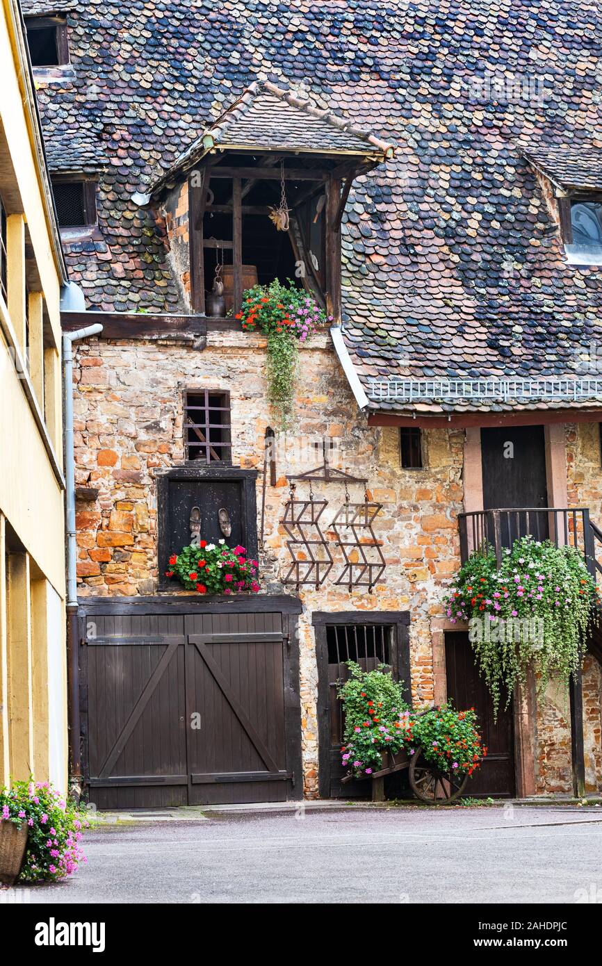 Agriculteur traditionnel français chambre à Colmar Alsace France Banque D'Images