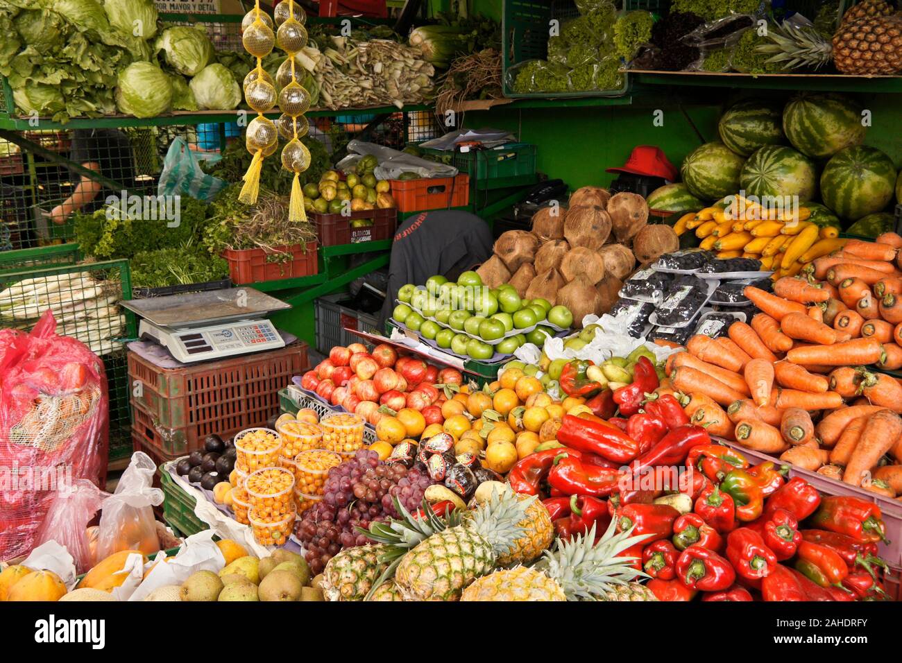 Paloquemao marché de fruits, Bogota, Colombie Banque D'Images