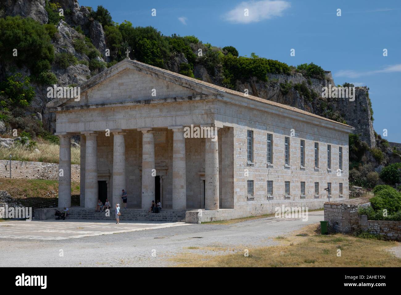 St George's Church dans l'ancienne forteresse, la ville de Corfou, Grèce Banque D'Images