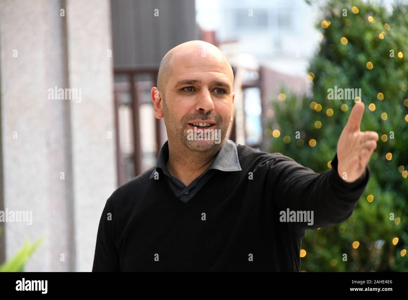 Le Méridien Roma Rome Visconti 27 dic 2019 - Présentation du film TOLO TOLO Checco Zalone Crédit : Giuseppe Andidero Banque D'Images