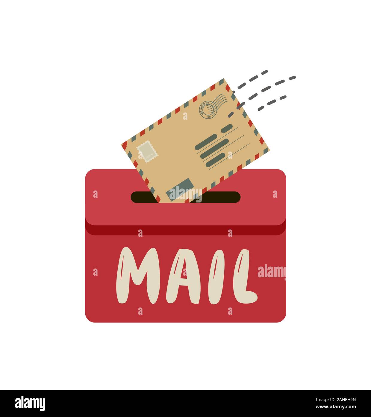 Enveloppe du courrier, icône de message. Envoi d'une illustration de vecteur de lettre Illustration de Vecteur