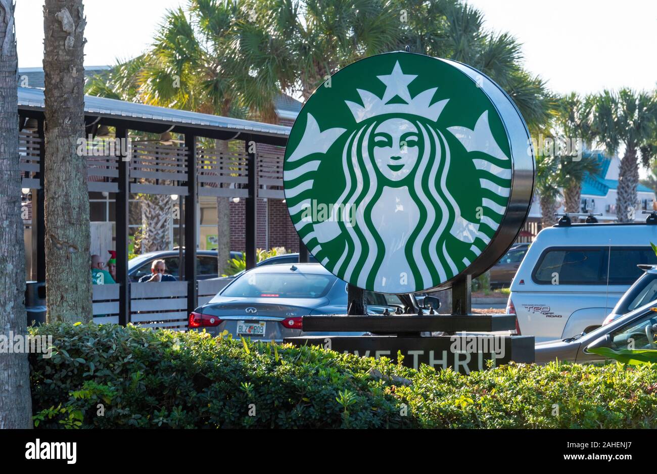 Café Starbucks dans Neptune Beach, en Floride. (USA) Banque D'Images