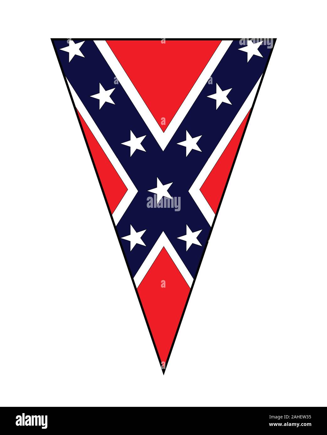 Le drapeau des Etats confédérés comme partie d'un noir Illustration de Vecteur
