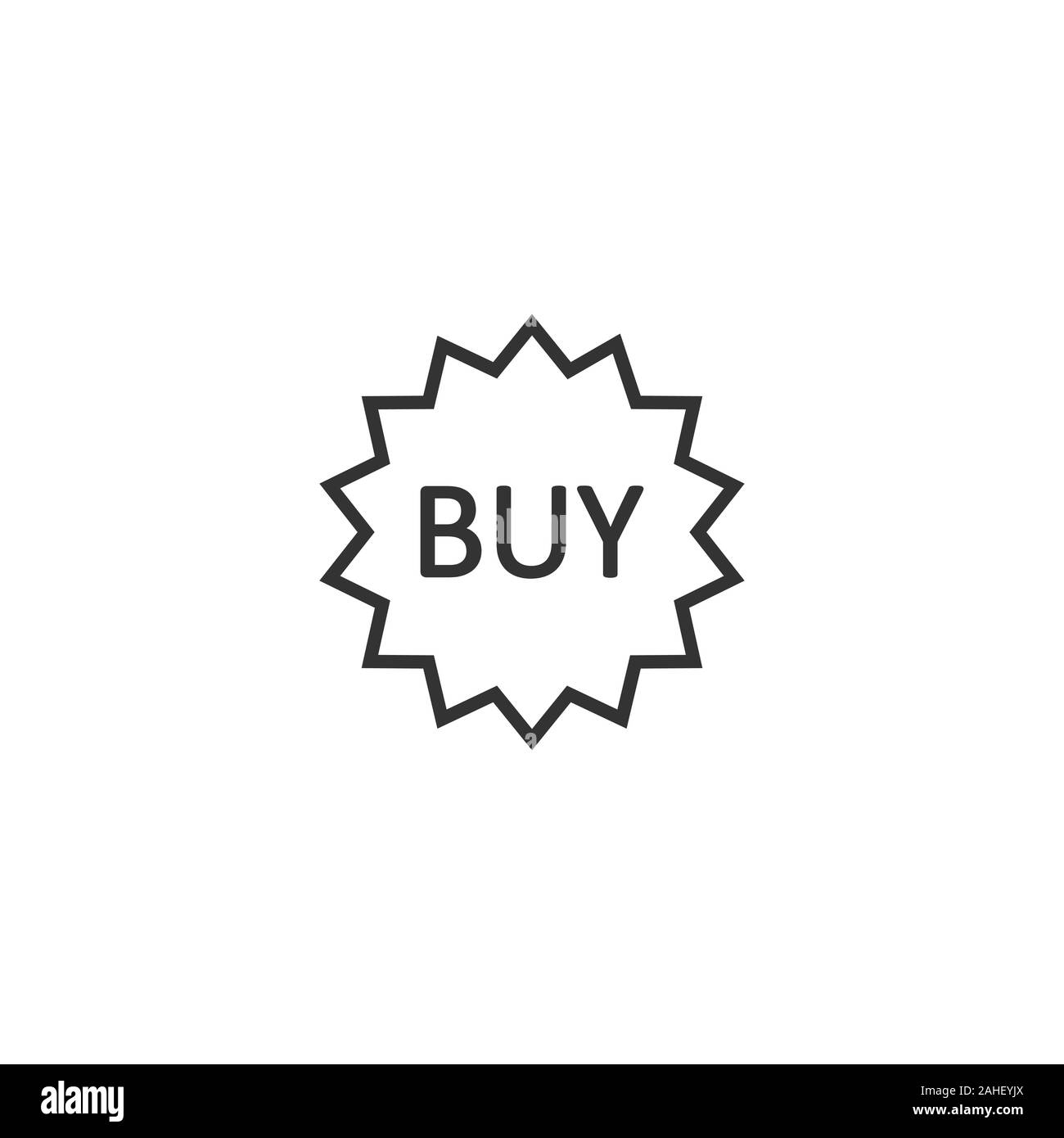 Magasinage en ligne d'étoile située dans le style. Bouton Acheter vector illustration sur fond blanc isolé. E-commerce business concept. Illustration de Vecteur