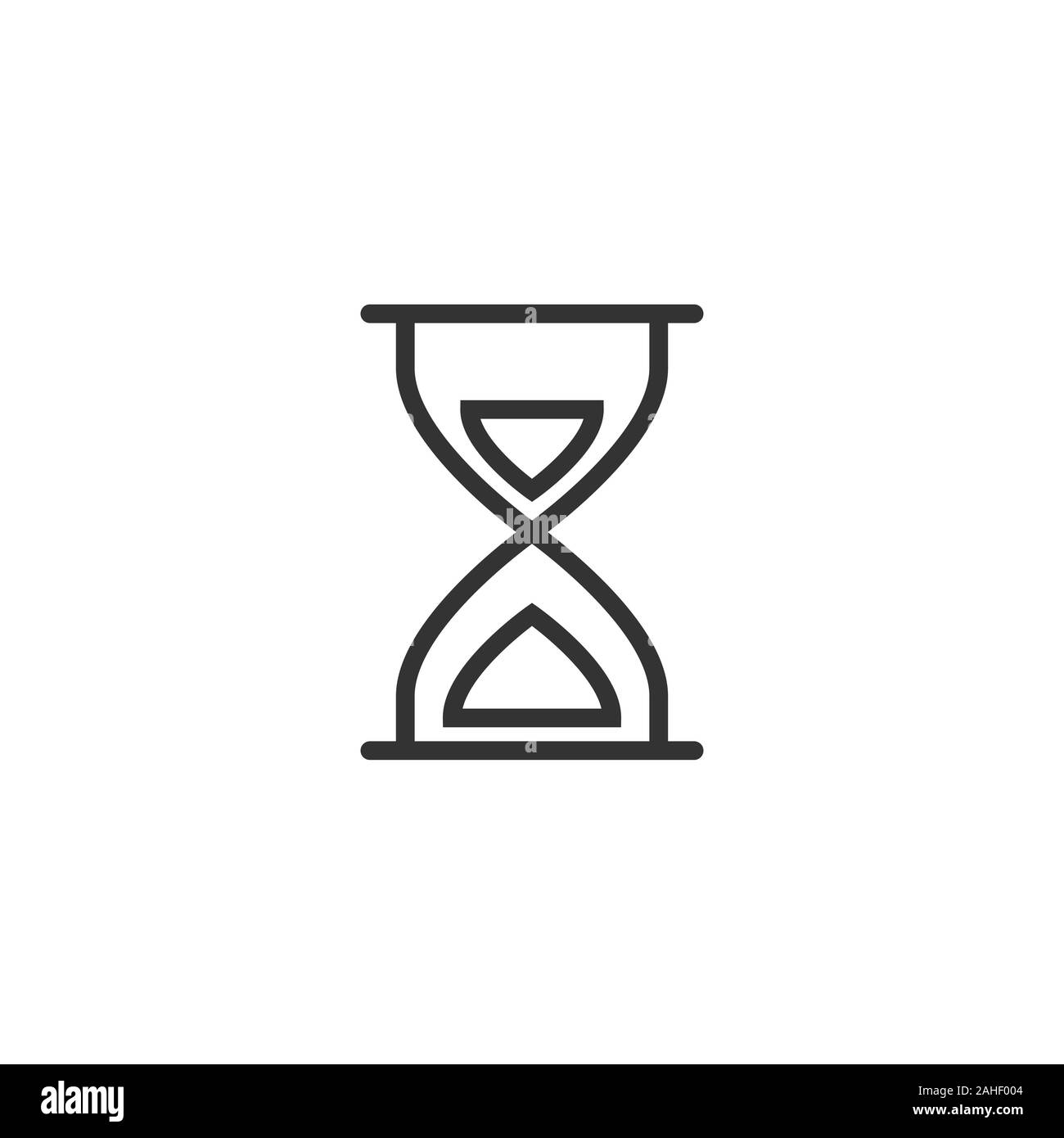 Icône en forme de sablier dans télévision style. Vector illustration sablier blanc sur fond isolé. Réveil concept d'entreprise. Illustration de Vecteur