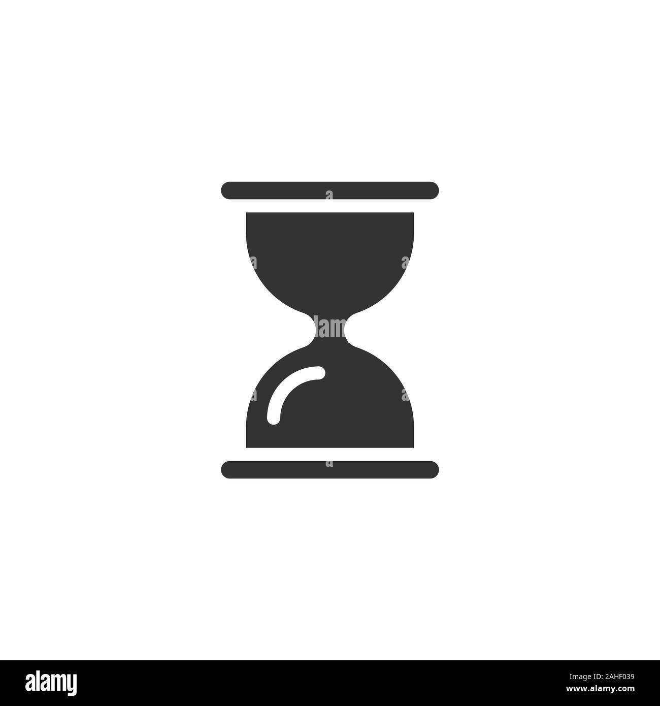 Icône en forme de sablier dans télévision style. Vector illustration sablier blanc sur fond isolé. Réveil concept d'entreprise. Illustration de Vecteur