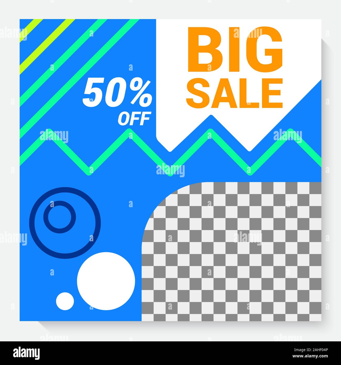 modèle de poster carré marketing sur les médias sociaux Illustration de Vecteur