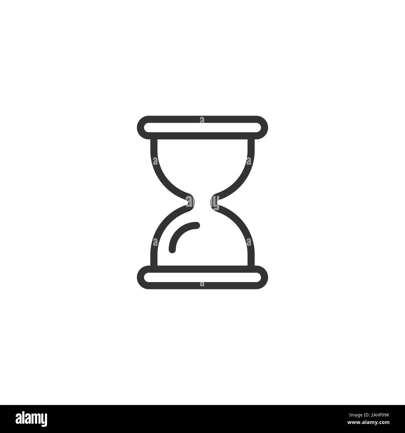 Icône en forme de sablier dans télévision style. Vector illustration sablier blanc sur fond isolé. Réveil concept d'entreprise. Illustration de Vecteur