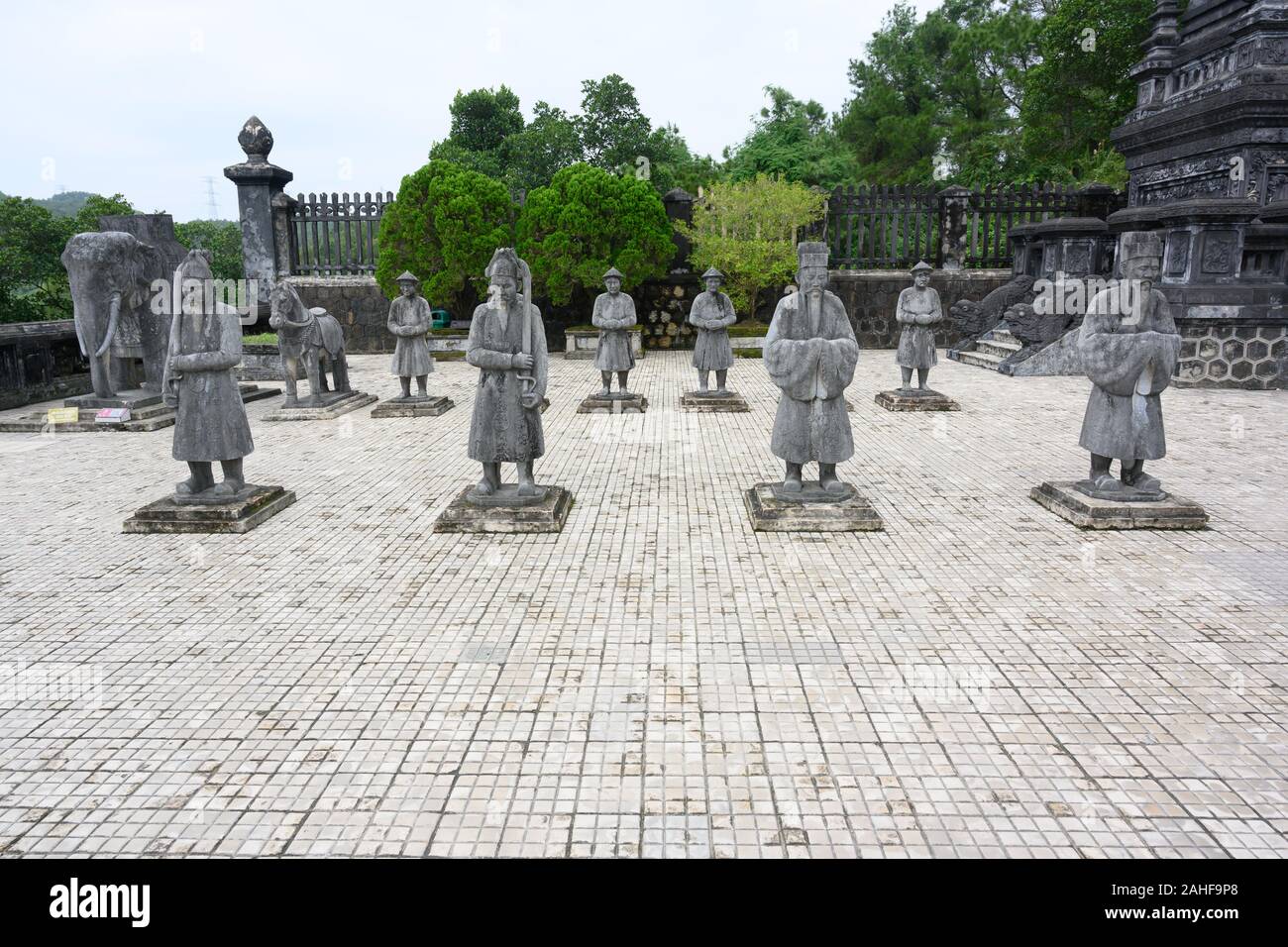 Tombe de l'Empereur Khai Dinh, au Vietnam Banque D'Images