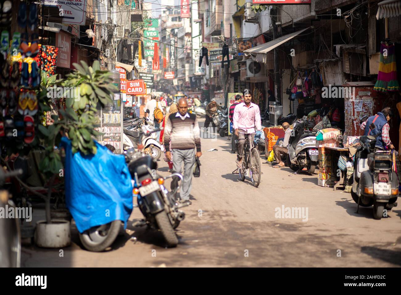 Paharganj de Delhi, Inde Banque D'Images