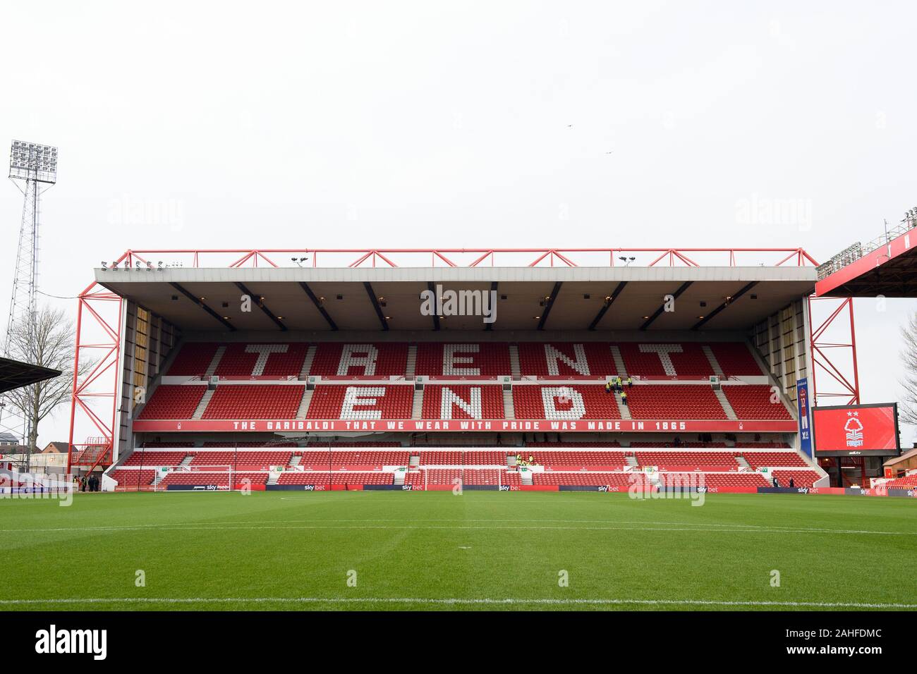 NOTTINGHAM, ANGLETERRE - Décembre 29 vue générale de la ville, sol accueil à Nottingham Forest lors de la Sky Bet Championship match entre Nottingham Forest et Wigan Athletic au City Ground de Nottingham, le dimanche 29 décembre 2019. (Crédit : Jon Hobley | MI News) photographie peut uniquement être utilisé pour les journaux et/ou magazines fins éditoriales, licence requise pour l'usage commercial Crédit : MI News & Sport /Alamy Live News Banque D'Images