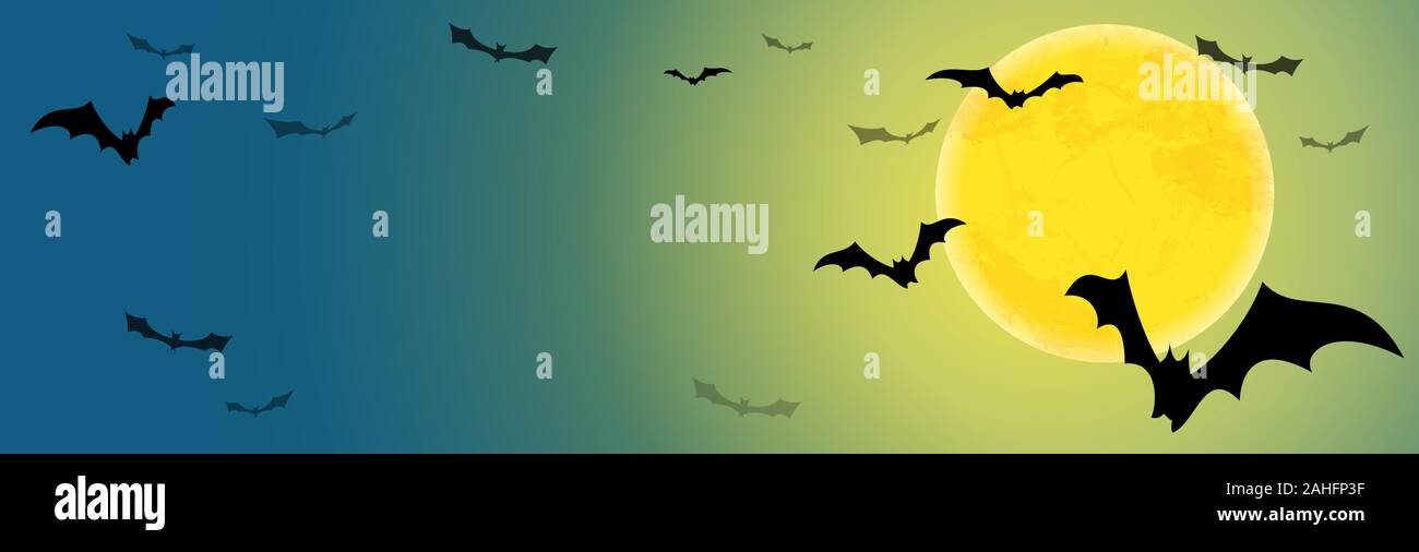 Les chauves-souris foncé spooky en face d'une pleine lune avec espace réservé pour l'halloween les modèles d'arrière-plan Illustration de Vecteur Les chauves-souris foncé spooky en face d'une pleine lune avec espace réservé pour l'halloween les modèles d'arrière-plan Illustration de Vecteur