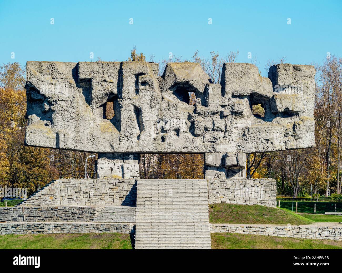 Monument à Majdanek, allemand nazi de concentration et d'extermination camp, voïvodie de Lublin, Lublin, Pologne Banque D'Images