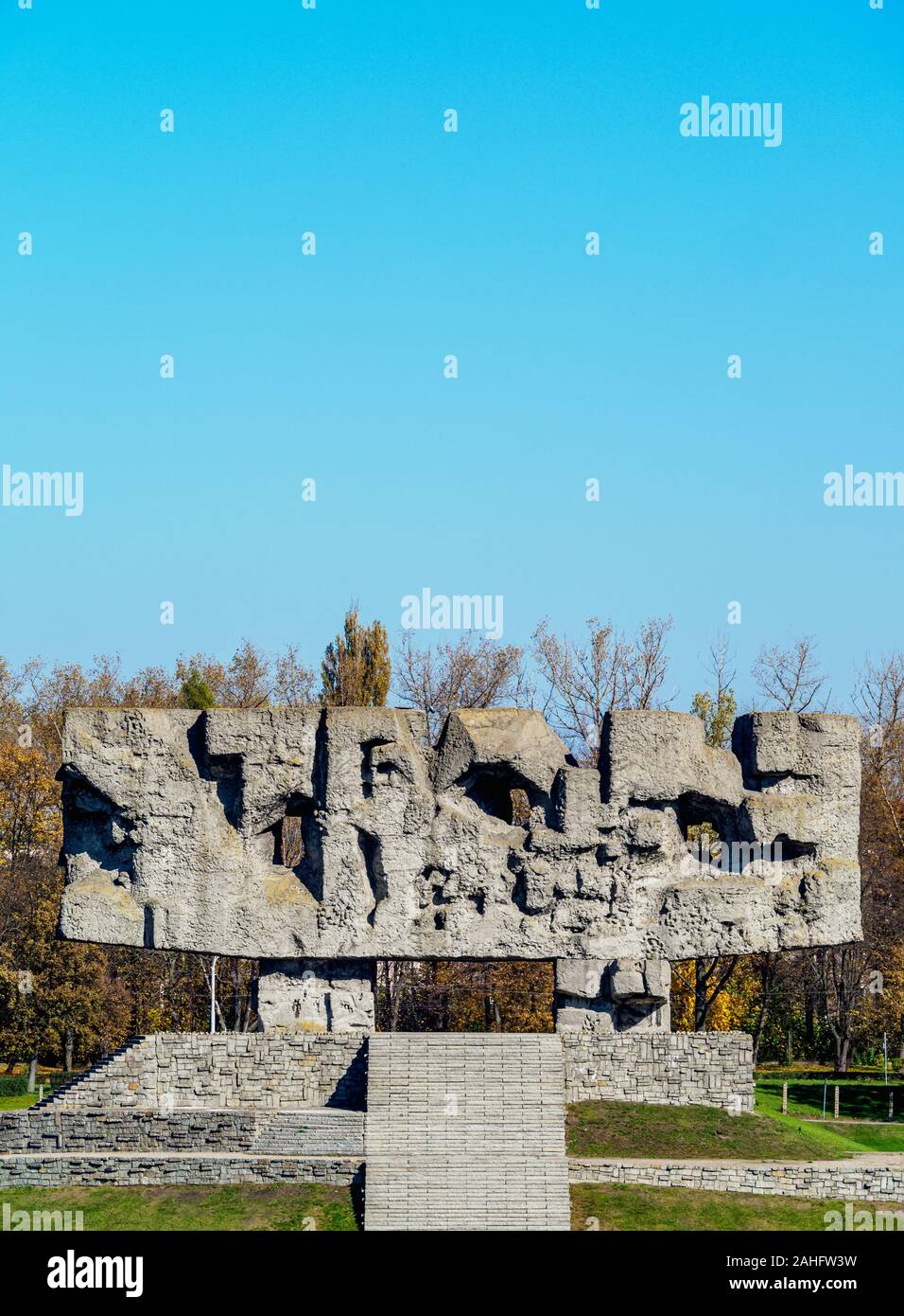 Monument à Majdanek, allemand nazi de concentration et d'extermination camp, voïvodie de Lublin, Lublin, Pologne Banque D'Images
