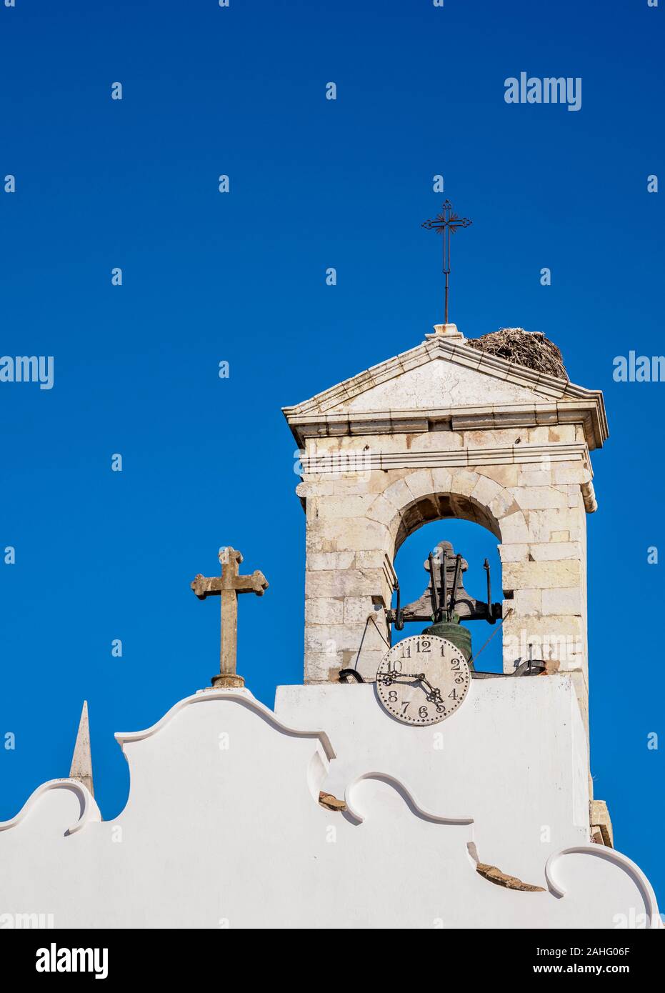 Arco da Vila, vue détaillée, Faro, Algarve, Portugal Banque D'Images