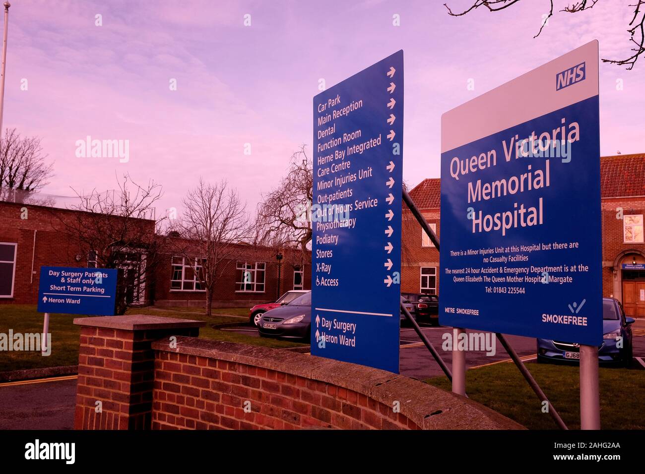 Queen Victoria Memorial Hospital NHS à Herne Bay East Kent uk décembre 2019 Banque D'Images