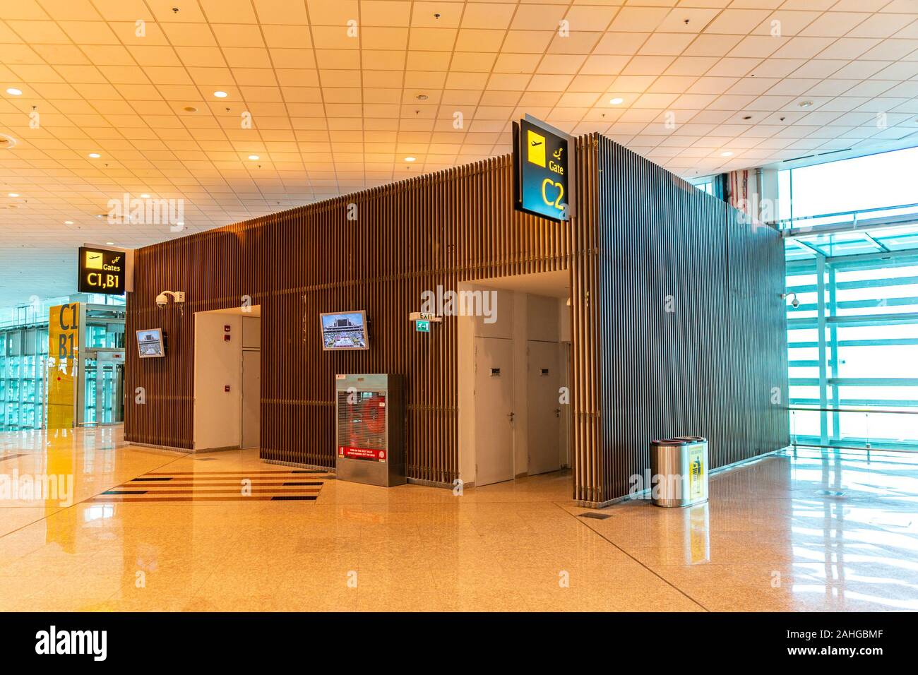 L'Aéroport International d'Islamabad vue à couper le souffle pittoresque d'Embarquement domestique Banque D'Images