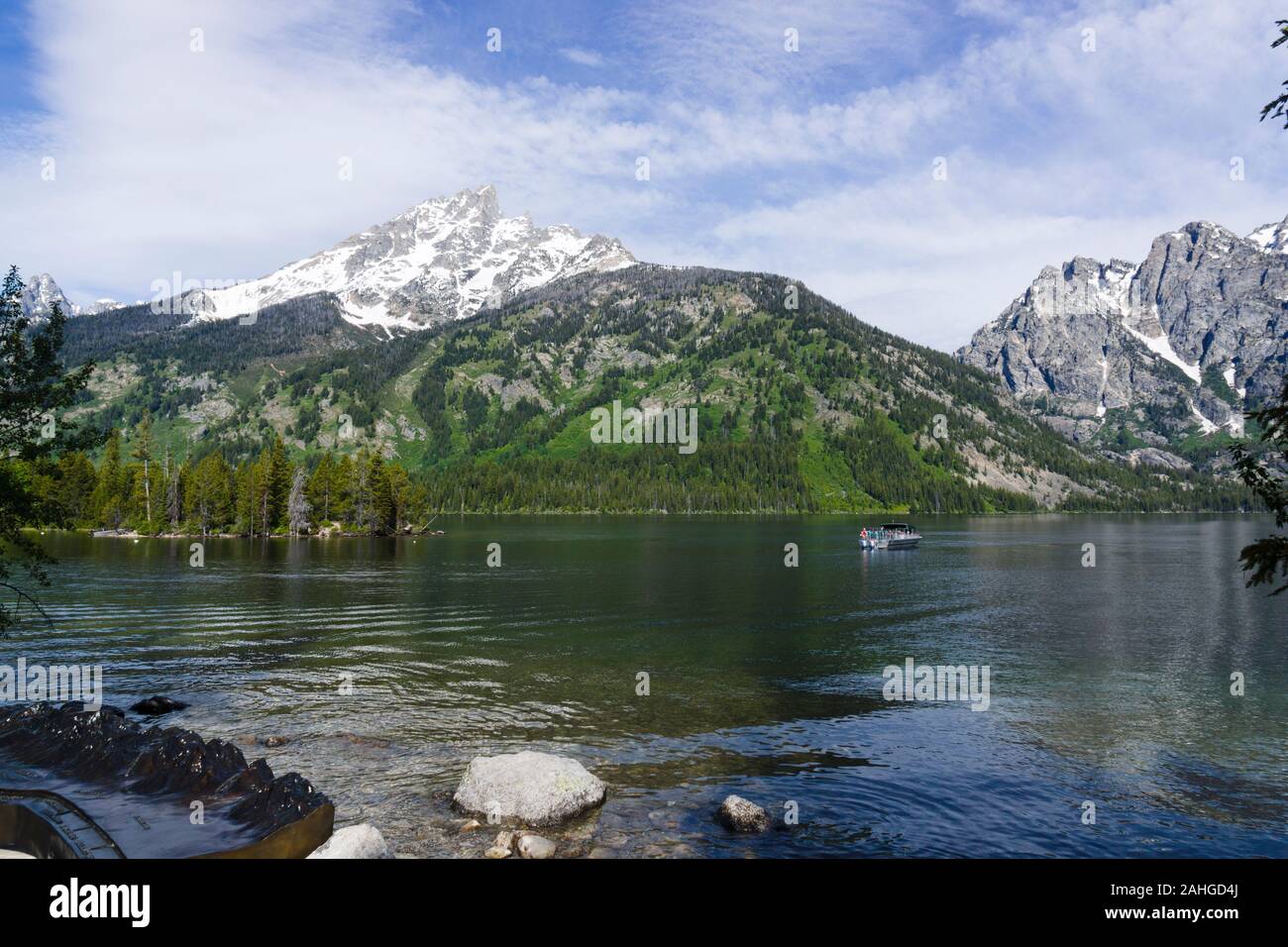 Jenny Lake, parc national de Grand Teton, Wyoming, United States Banque D'Images