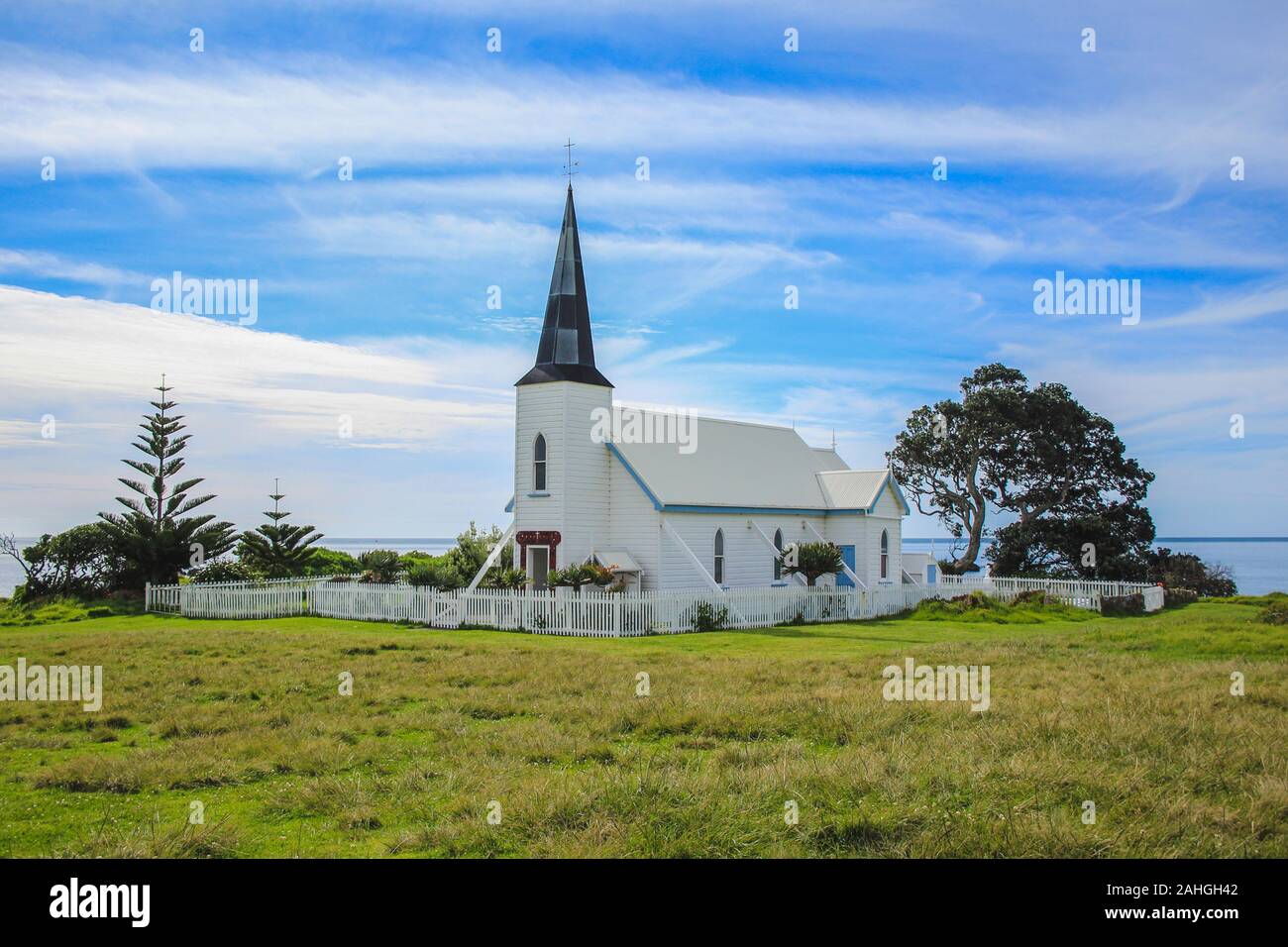 L'église anglicane de Raukokore, à l'Est de la région du cap, île du Nord, Nouvelle-Zélande Banque D'Images