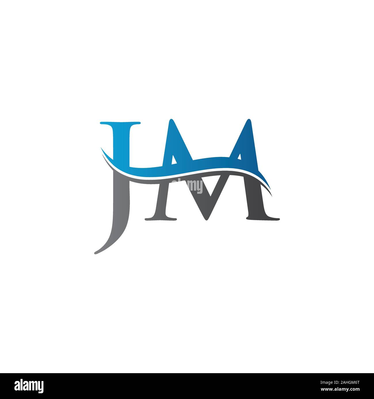 JM Lettre type modèle vecteur de conception de logo. Résumé Lettre JM ...