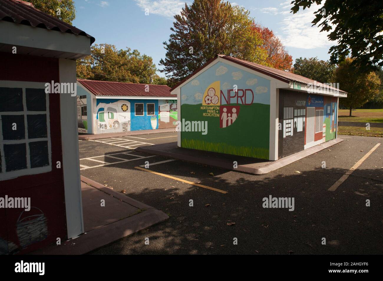 La ville de Northampton a construit une réplique du centre-ville pour les enfants formation sécurité à bicyclette. Banque D'Images