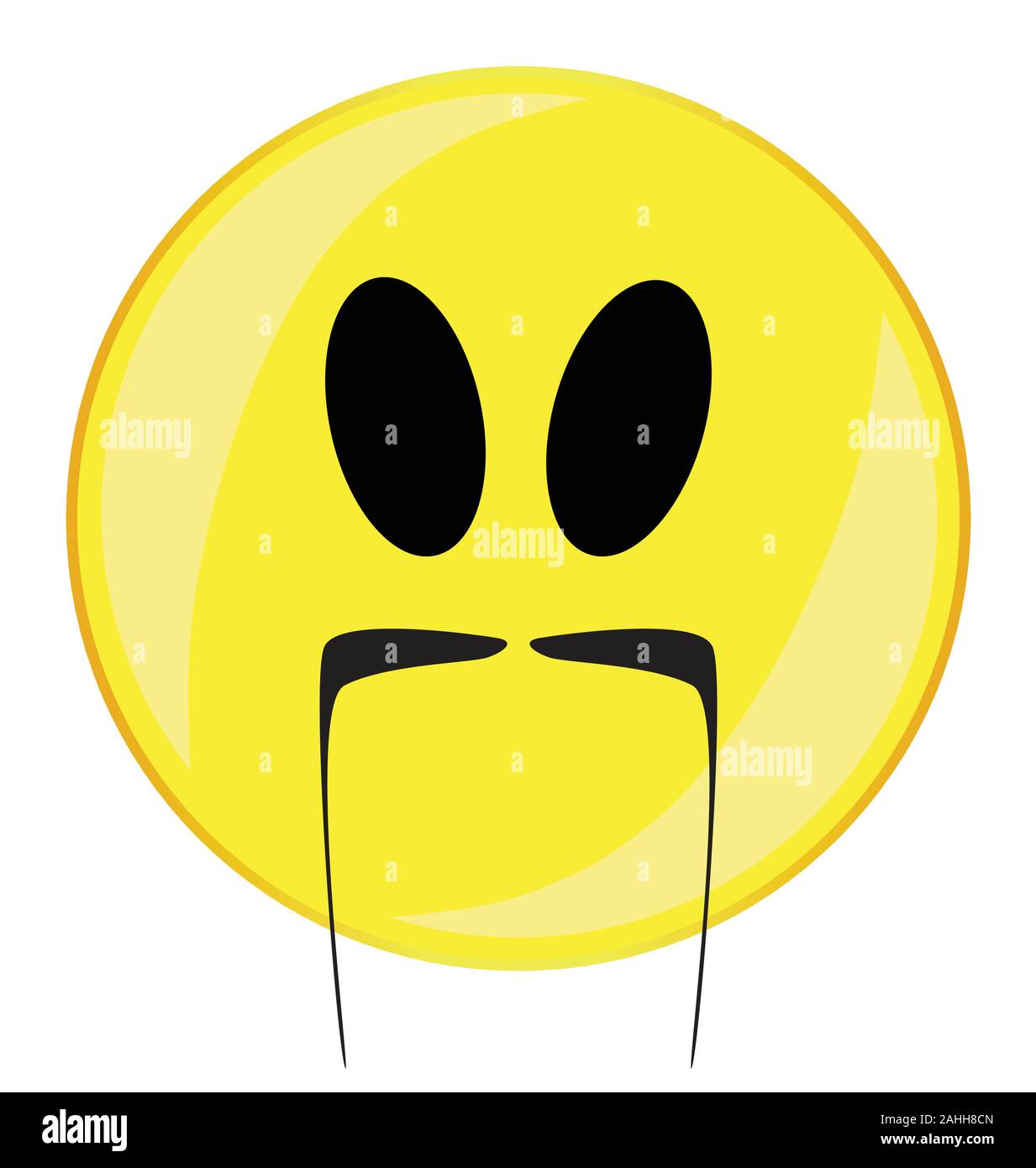 Smiley vector moustache Banque d