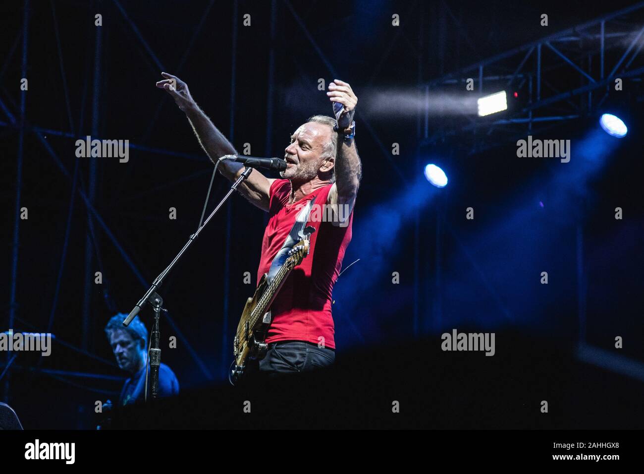 Au cours de Sting Sting - Mes chansons Tour 2019, GEOX Live Arena, Padova, Italie, 30 juillet 2019 Banque D'Images