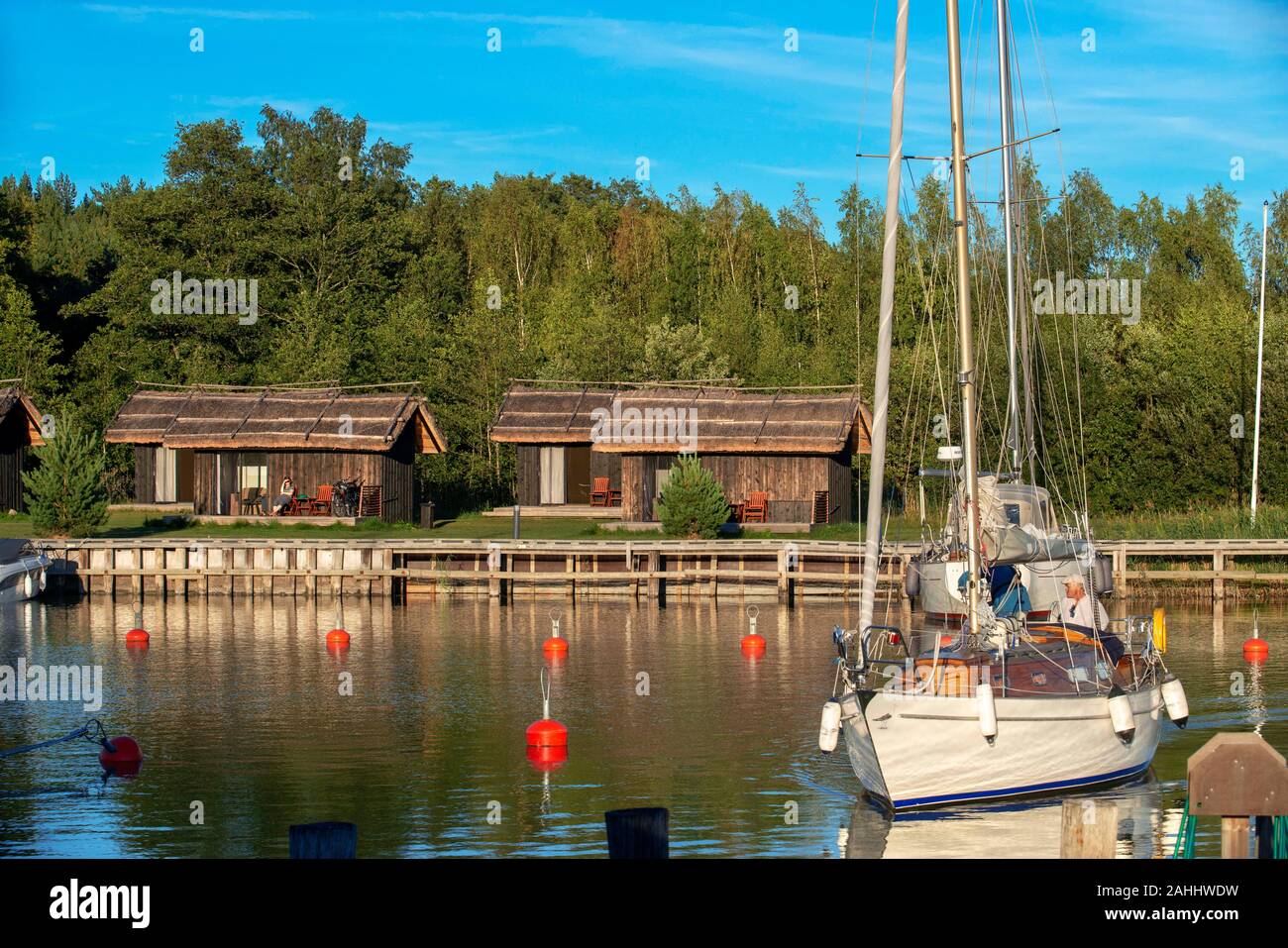Peterzén's Boathouse hébergements à Kustavi archipel dans le sud-ouest de la Finlande. L'archipel ou Saariston rengastie rocade est plein de choses à Banque D'Images