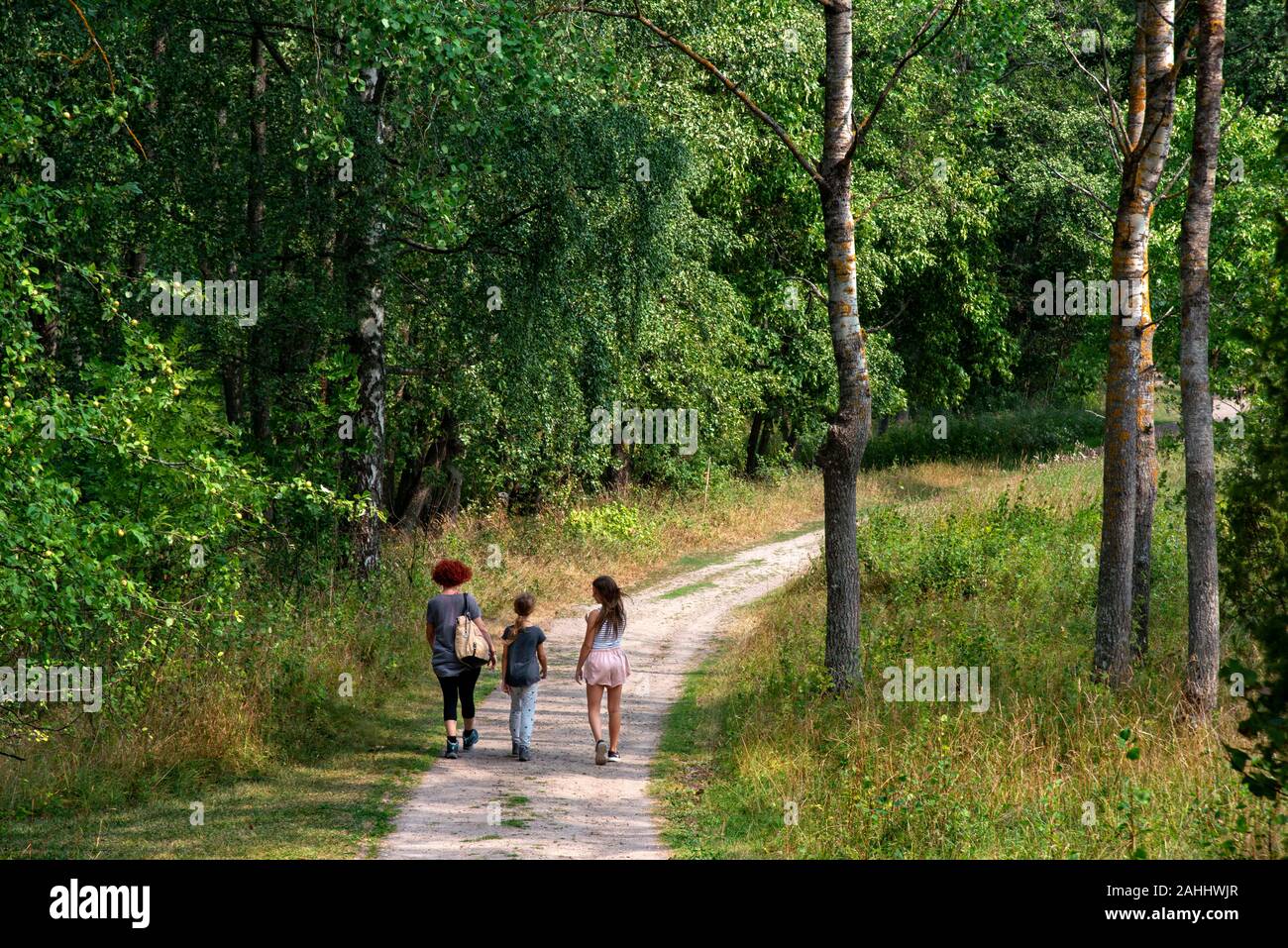 Walking in Seili Väståboland en île de Pargas dans le sud-ouest de la Finlande archipel de Turku. L'archipel ou Saariston rengastie rocade est plein de Banque D'Images