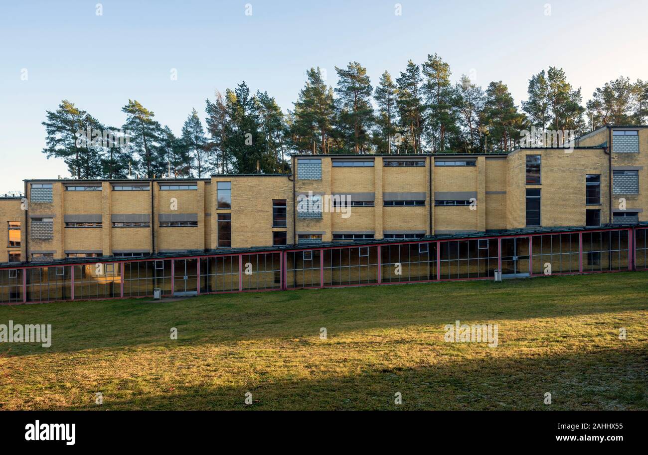 Bernau, Bundesschule des Allgemeinen Deutschen Gewerkschaftsbundes, 1928-1930 von Hannes Meyer und Hans Wittwer erbaut. Wohntrakt Banque D'Images