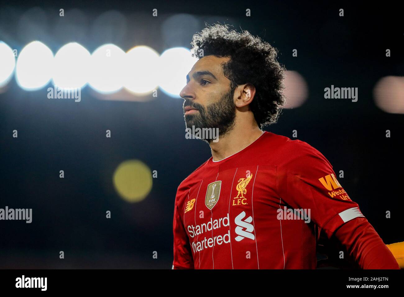 29 décembre 2019, Anfield, Liverpool, Angleterre, Premier League, Liverpool v Wolverhampton Wanderers : Mohamed Salah (11) de Liverpool au cours de la partie Crédit : Mark Cosgrove/News Images Banque D'Images