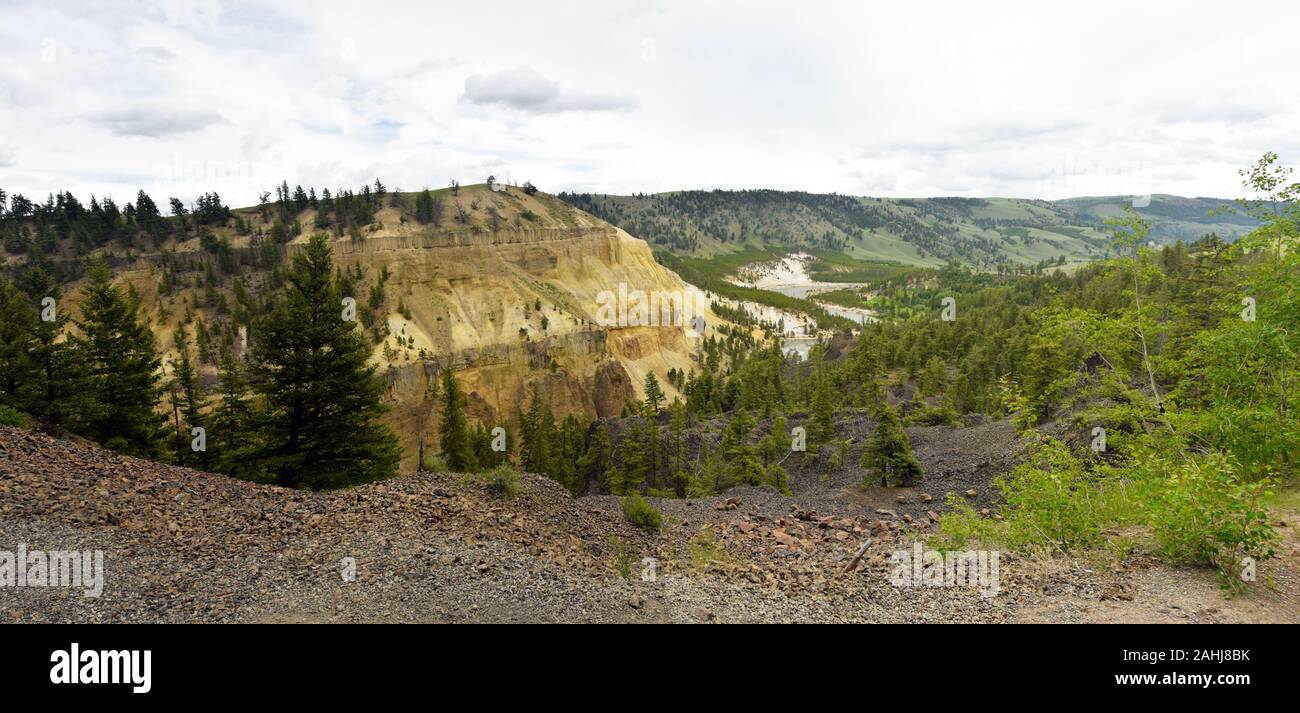 Les canyons et les rivières en robuste au Wyoming, USA Banque D'Images