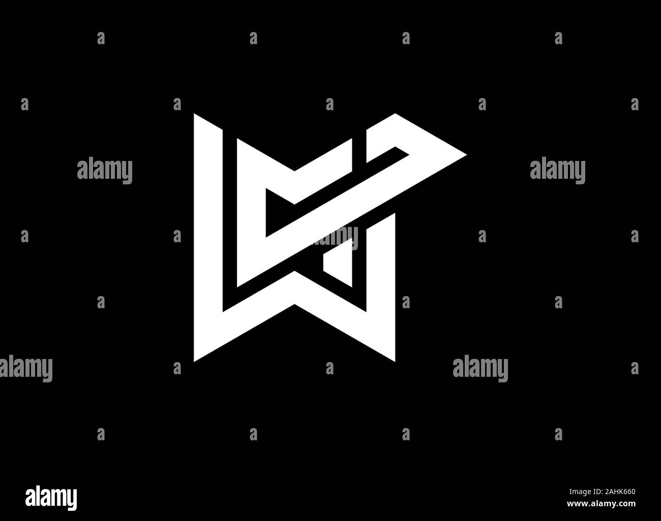 WM minimaliste design logo lettre modèle, symbole du logo WM Illustration de Vecteur