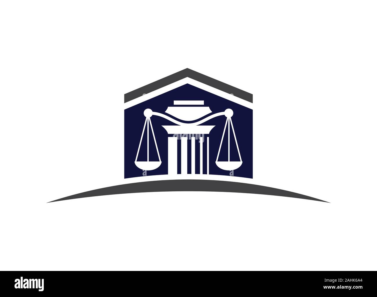 Pilier Logo design pour un cabinet d'avocats, droit justice modèle de conception de logo. Procureur avocat cabinet juridique modèle de vecteur de conception de logo Illustration de Vecteur