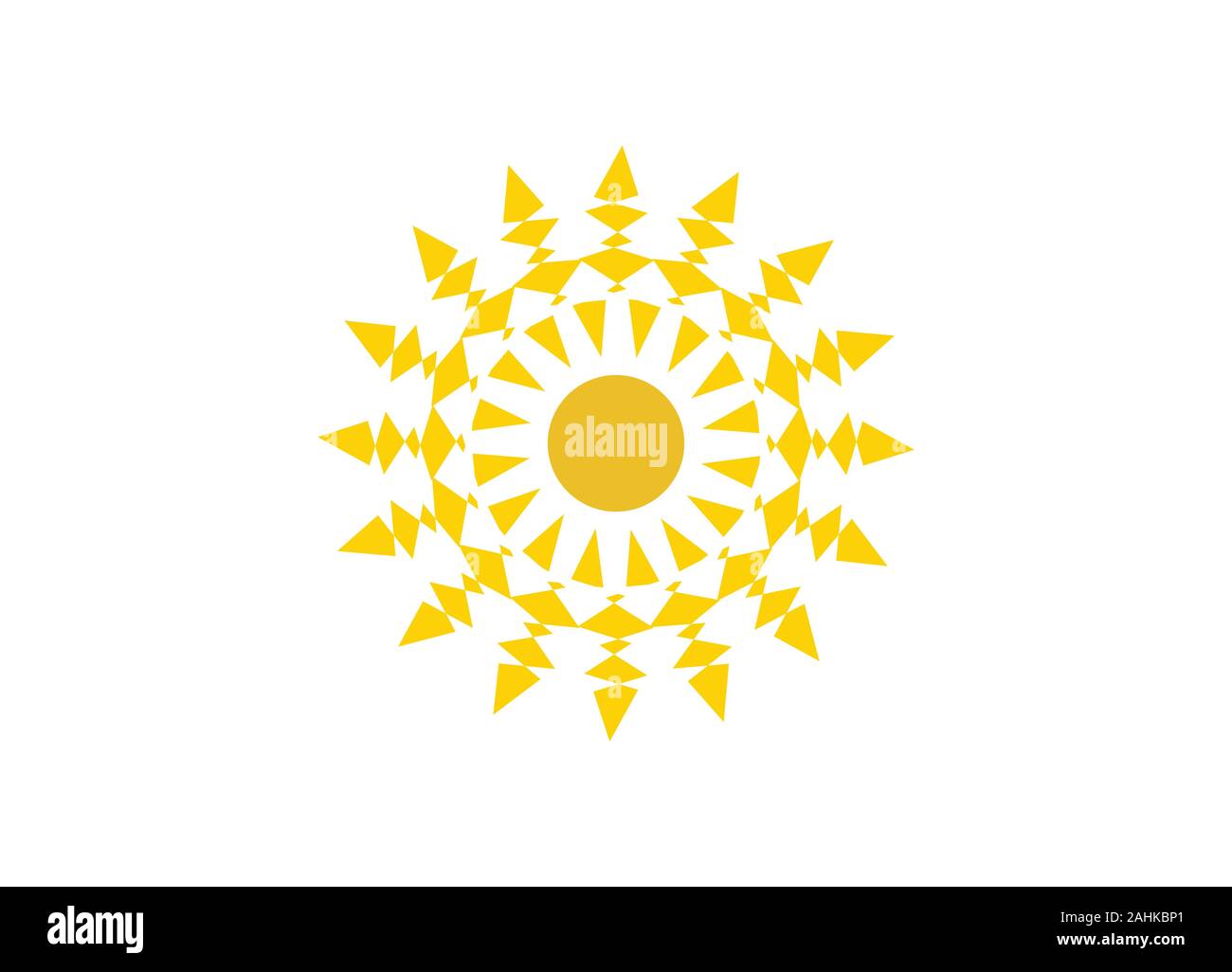 Soleil Orange logo pour votre entreprise, Sunburst icône, abstract design créatif logo Sun, été Logo Sun Illustration de Vecteur