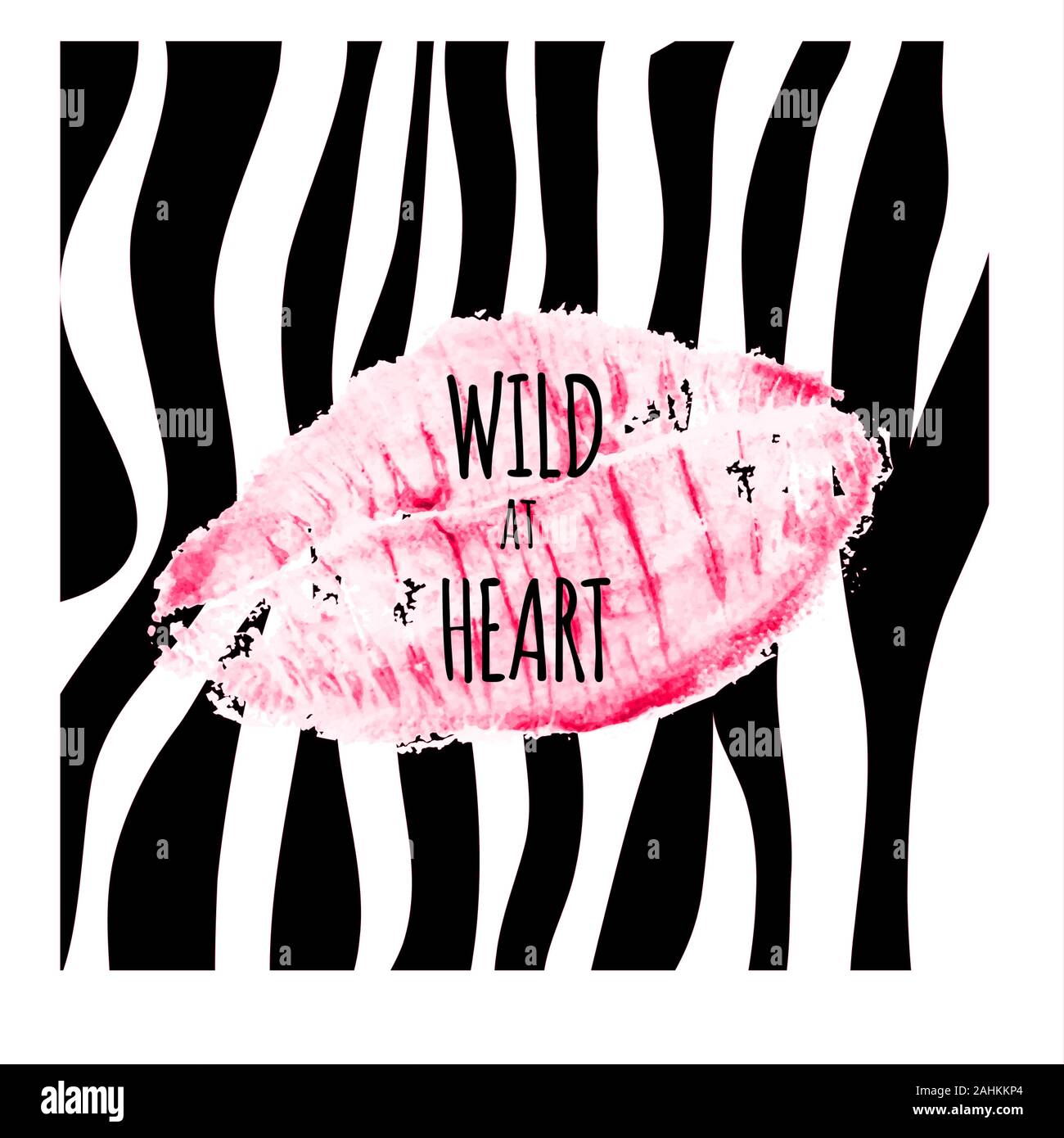 Wild at Heart fond avec motif Peau de Zèbre. Vector Illustration Illustration de Vecteur