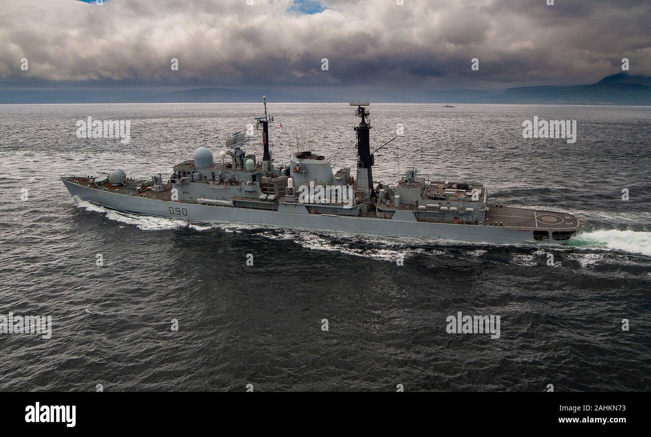 Le Type 42 destroyer HMS Southampton (1981 - 2009) Banque D'Images