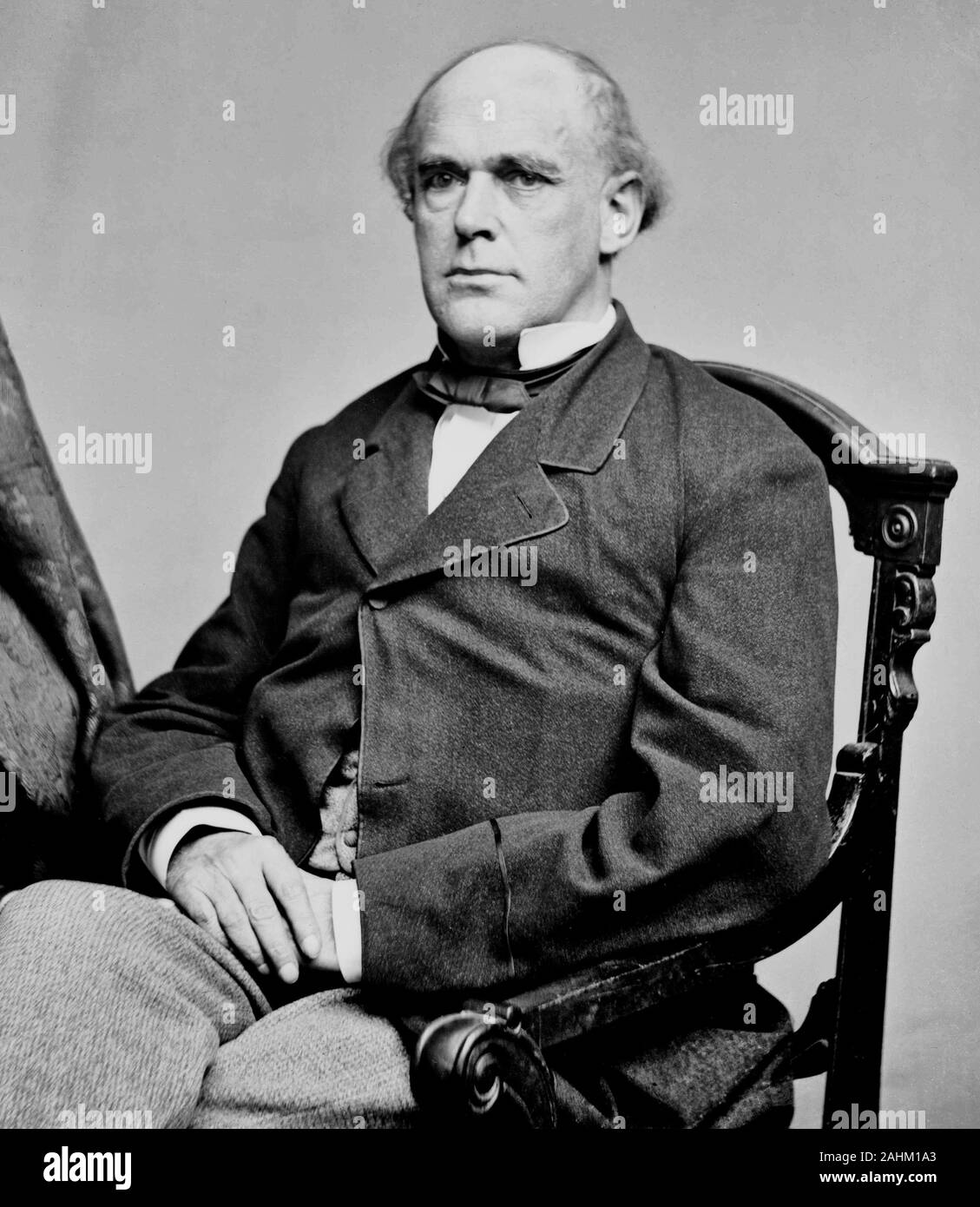 Portrait du secrétaire au Trésor, Salmon P. Chase, officier de l'United States government, vers 1860 Banque D'Images