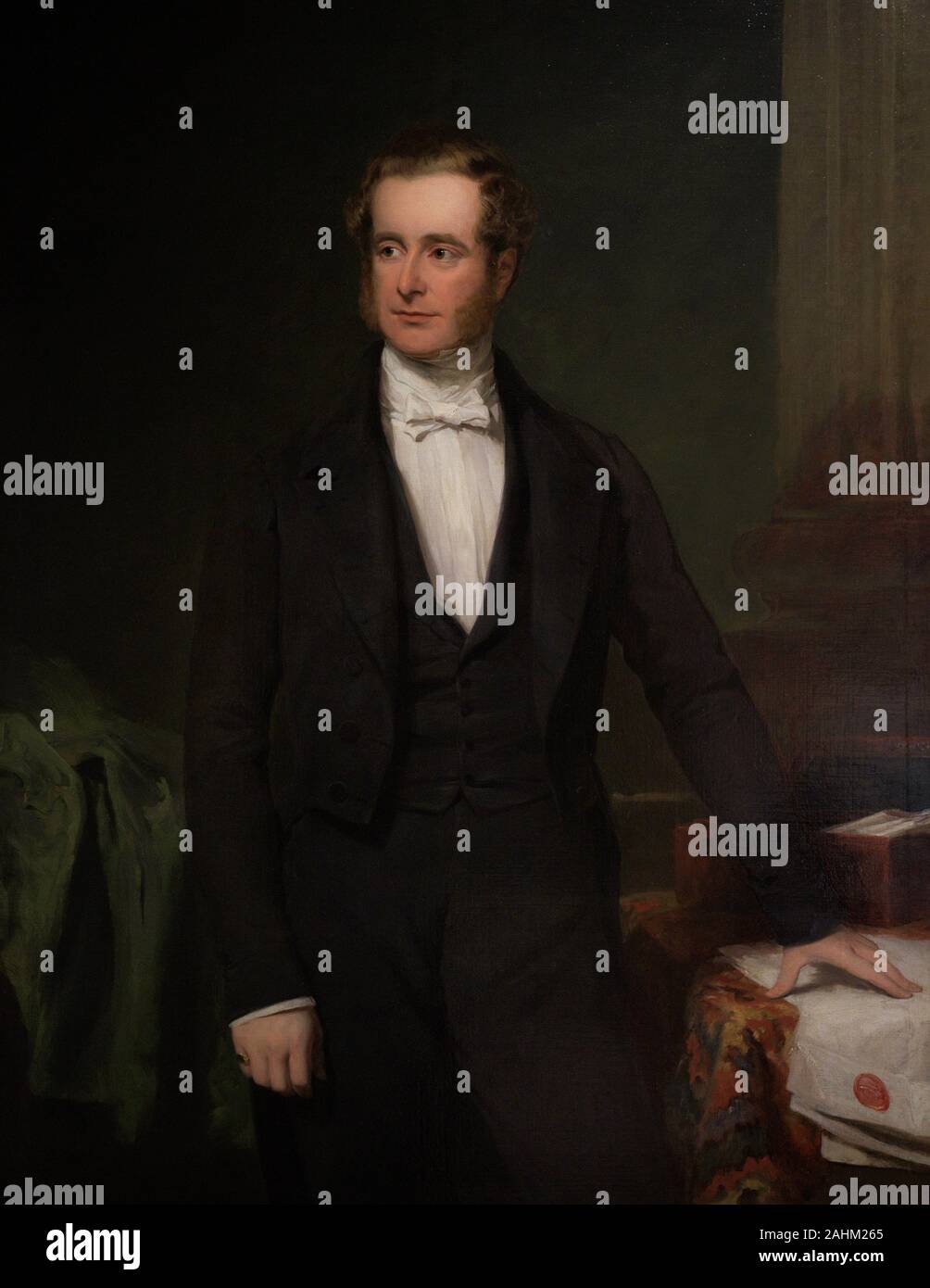 Henry Pelham Fiennes Pelham-Clinton, quinto Duque de Newcastle-Under-Lyne (1811-1864). Político británico. Retrato realizado por Frederick Richard dire (1827-1860). Oleo sobre lienzo, 1848. National Portrait Gallery. Londres. Inglaterra. Banque D'Images