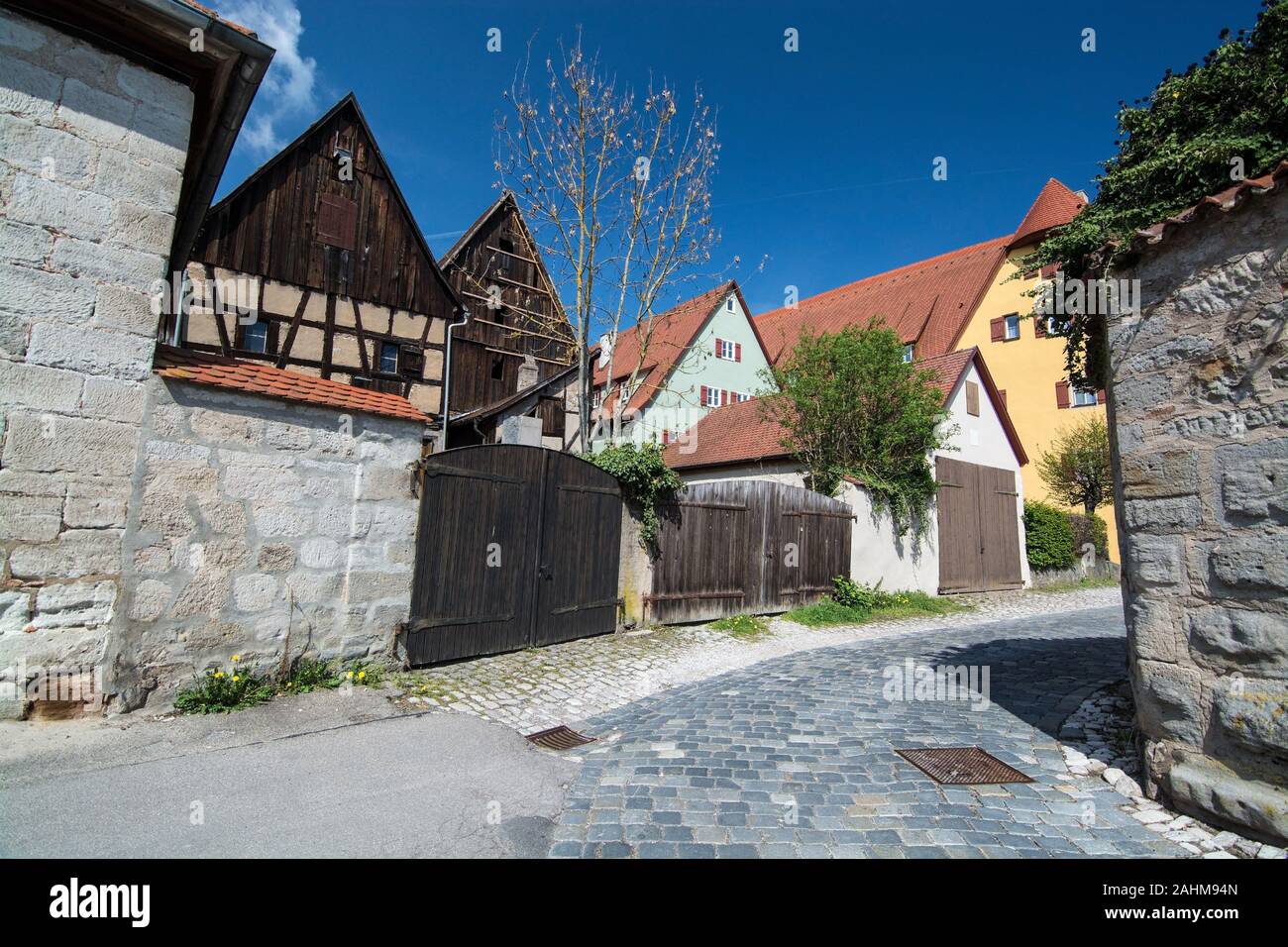 Dinkelsbuehl est une ville historique dans le centre de la Franconie, la Bavière, dans le sud de l'Allemagne et se trouve sur la partie nord de la Route Romantique. Banque D'Images