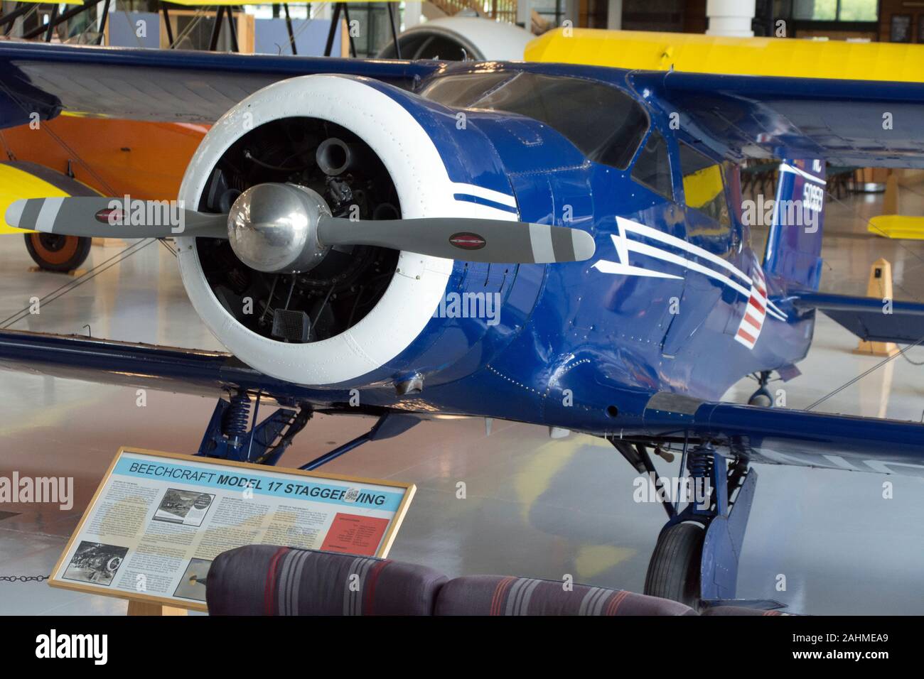 Beechcraft D-17 A Traveler au Evergreen Aviation and Space Museum en Oregon Banque D'Images