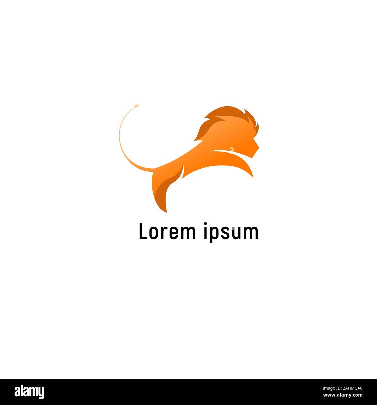 Vector illustration moderne, design logo lion sur fond blanc pour les entreprises Illustration de Vecteur