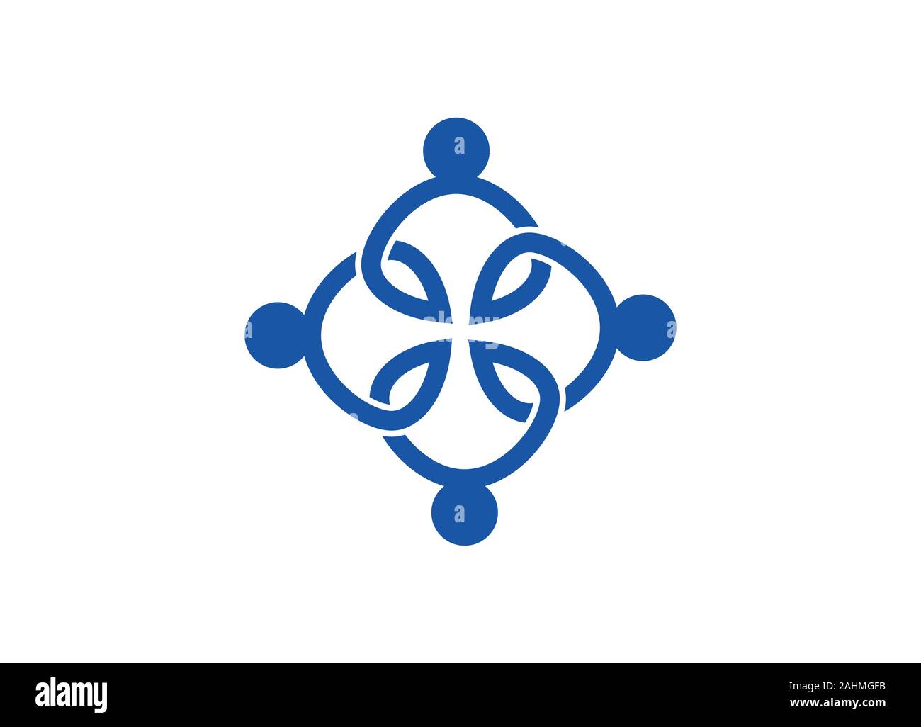 Connecter les gens, les médias sociaux Modèle Logo personnes réseau logo, vecteur de la famille, modèle de conception de logo pour une entreprise de consultation, de communication Logo Illustration de Vecteur