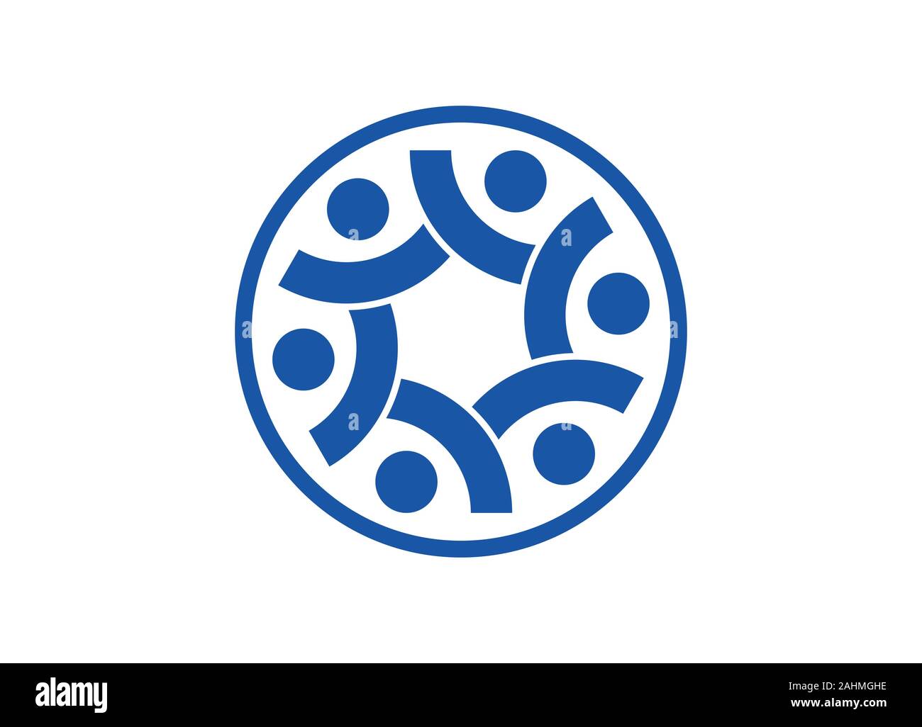 Connecter les gens, les médias sociaux Modèle Logo personnes réseau logo, vecteur de la famille, modèle de conception de logo pour une entreprise de consultation, de communication Logo Illustration de Vecteur