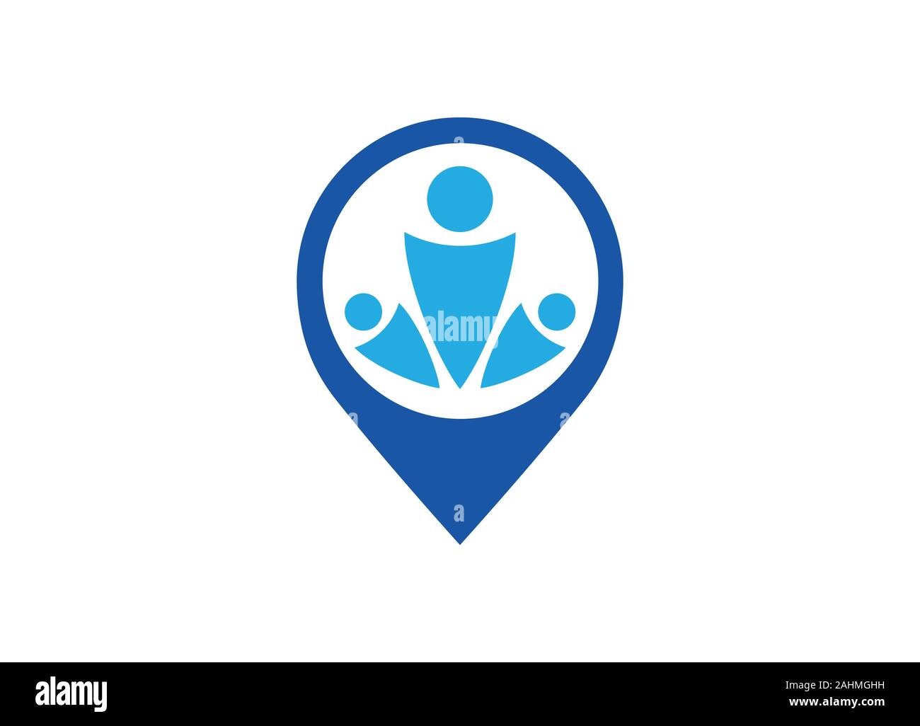 Connecter les gens, les médias sociaux Modèle Logo personnes réseau logo, vecteur de la famille, modèle de conception de logo pour une entreprise de consultation, de communication Logo Illustration de Vecteur